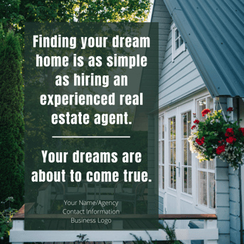 Finding your dream home is simple hire a real estate agent who is a neighborhood expert. Your dreams are about to come true.