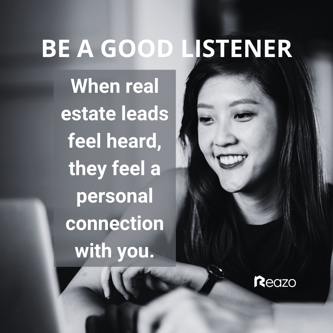 happy-woman-convert-real-estate-leads-active-listening